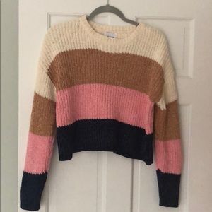 Brand New!  Soft knit, multi stripe sweater